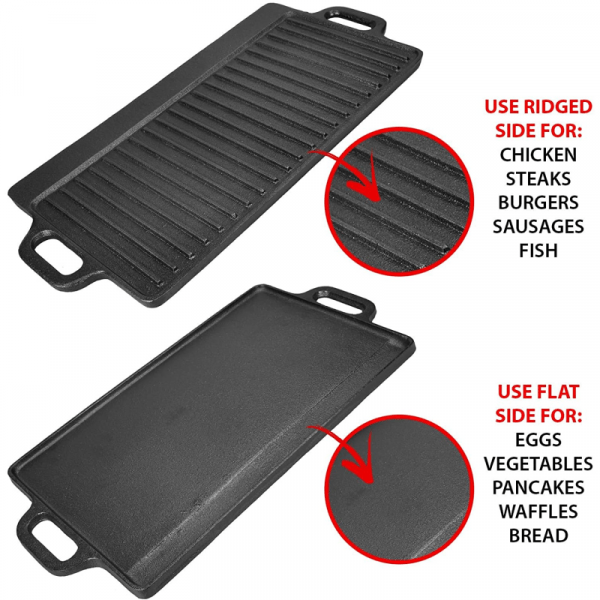 Cast Iron Double Sided Griddle - Image 4