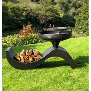 The Wave Fire Pit with Swing Arm
