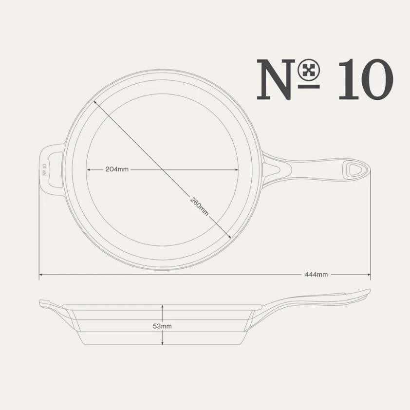 Hornbeam Cast Iron Skillet No. 10 - Image 6