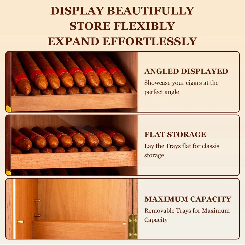 Desk Top 80-100 Cigar Humidor - Image 4