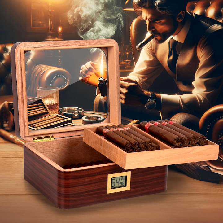 Table Top 30-50 Cigar Humidor - Image 2